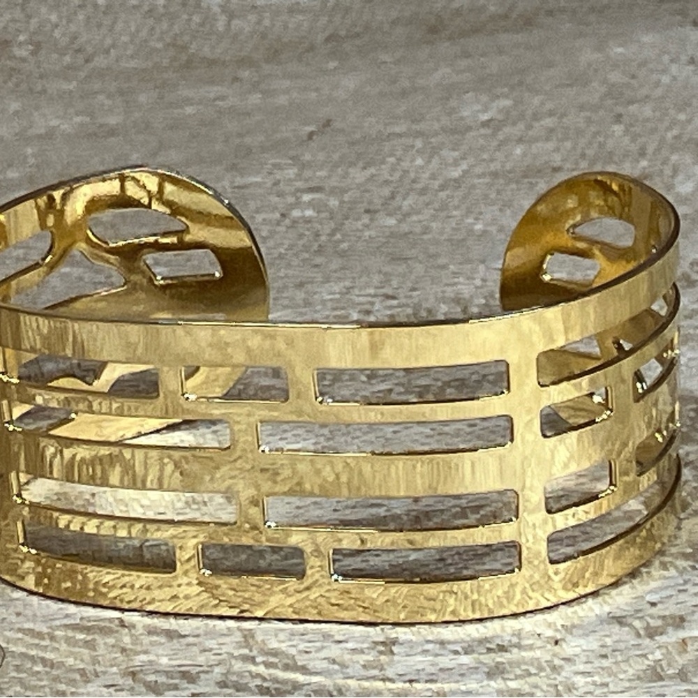 Gold Cutout Cuff Bracelet